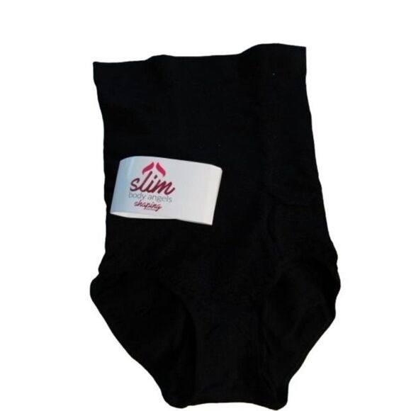 Slim Body Angels Size L Large High Waisted Shaper Style Panties Black NEW - Picture 5 of 5